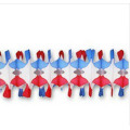 2015 neue Design 12 Fuß patriotische Spinne Fringe Papier Garland